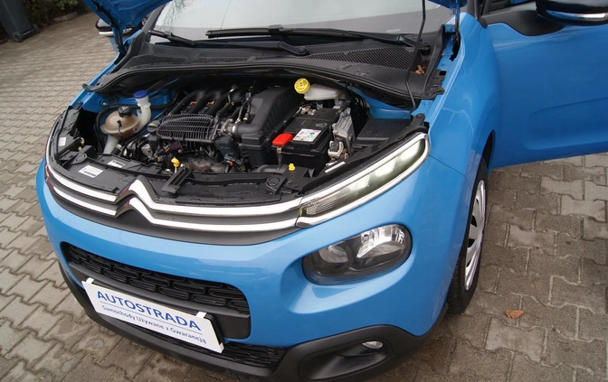 Citroen C3 cena 36900 przebieg: 97798, rok produkcji 2018 z Jutrosin małe 379